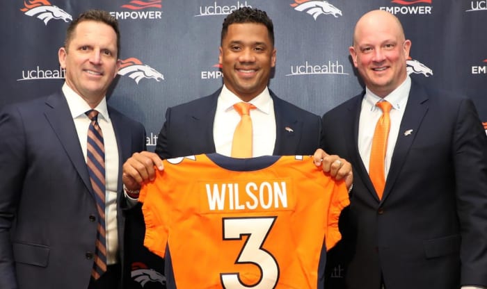 Russell Wilson, George Paton, Nathaniel Hackett